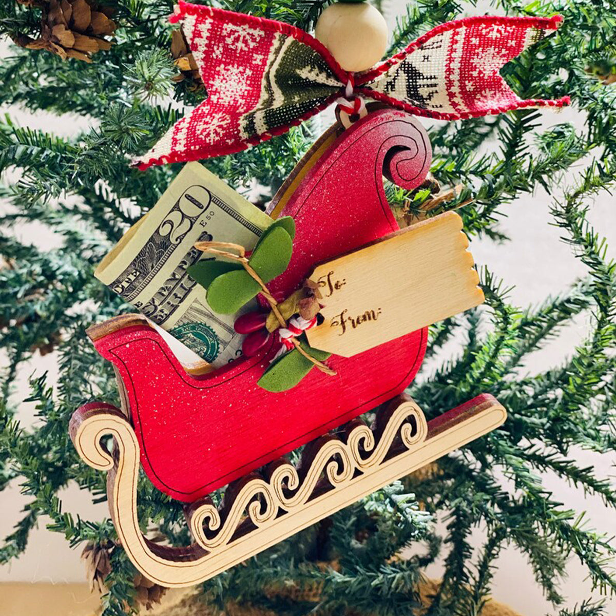 Christmas Money Holders Gift - Family Wooden Ornament - New Release