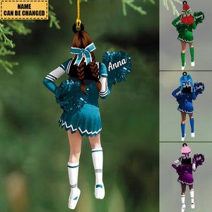 Personalized Cheerleading Pom pom Girl Christmas Ornaments - New Release