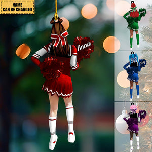 Personalized Cheerleading Pom pom Girl Christmas Ornaments - New Release