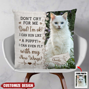 Don't Cry For Me, Mom - Personalized Photo Pillow