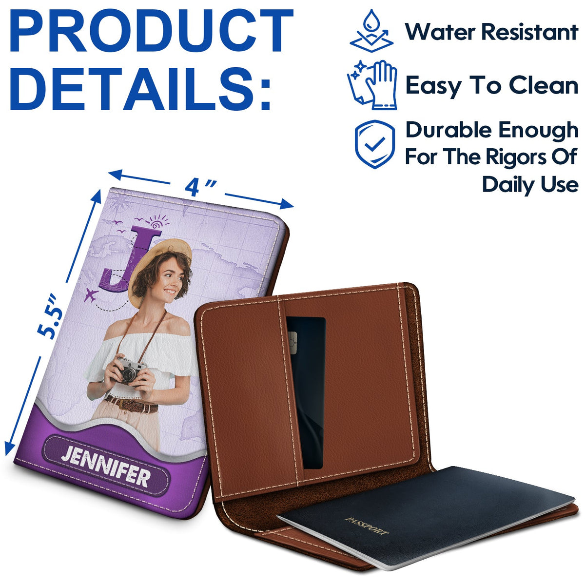 Personalized Passport Cover - Gift For Vacation Lovers