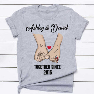 Couple Together Since Anniversary Gift For Her Gift For Him Couple Personalized Shirt