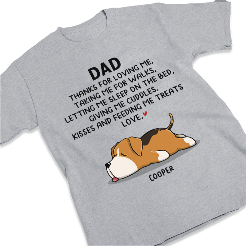 Thanks For Giving Us Cuddles And Kisses - Dog Personalized Custom Unisex T-shirt