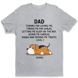 Thanks For Giving Us Cuddles And Kisses - Dog Personalized Custom Unisex T-shirt