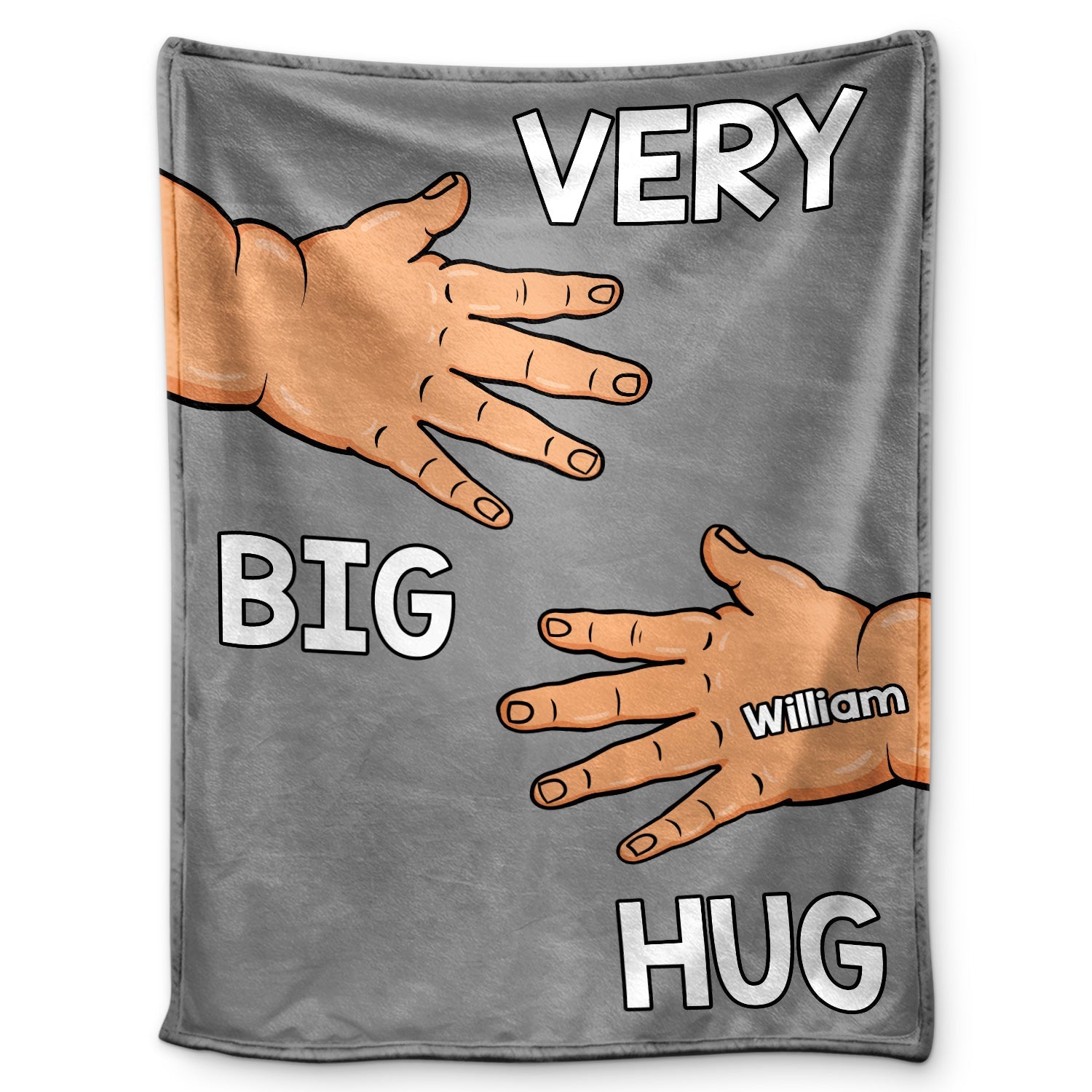 Father Very Big Hug - Gift For Father, Gift For Family - Personalized Custom Fleece Blanket