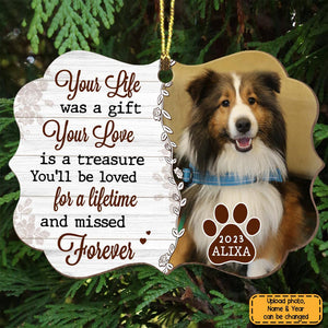 Dog Loss Gift Missed Forever Photo Benelux Ornament