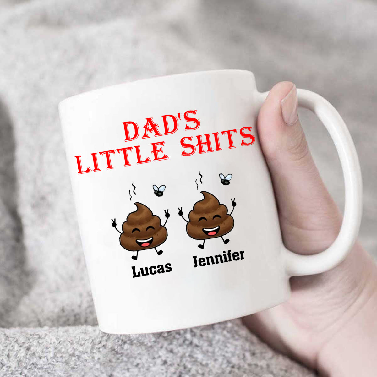 Fathers Day Mug, Mug For Dad, Funny Dad Mugs, Personalised Dad Mug, Gift For Father, Daddy Birthday Present, Dad's Little Shits