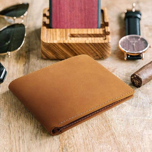 To My GrandSon - Premium Cow Leather Card Wallet