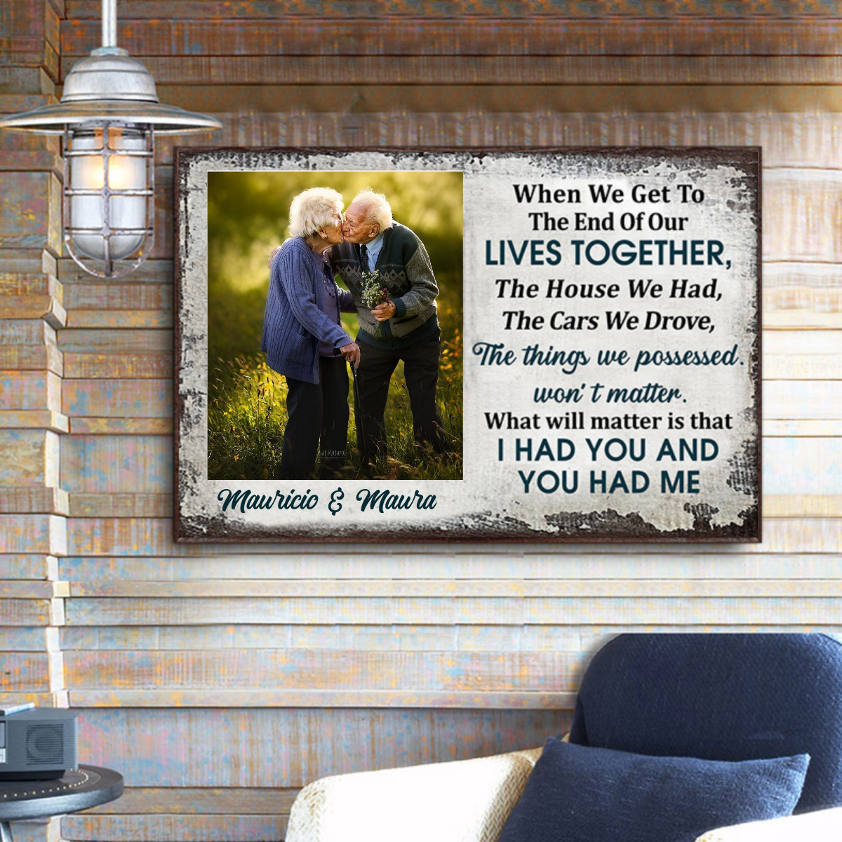 Personalized Valentines Gift - Family Old Couple When We Get
