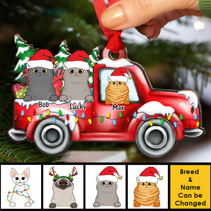 Loads Of Love - Cats Merry Christmas - Personalized Shaped Ornament