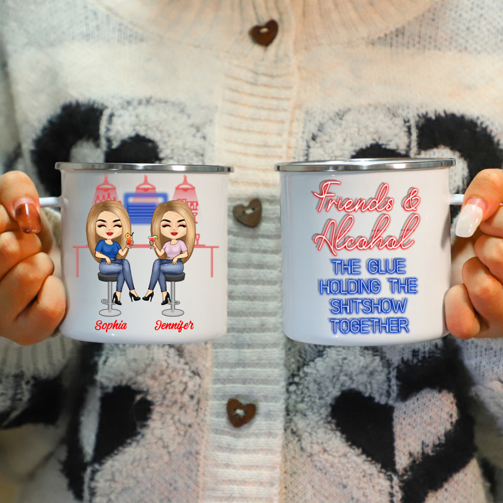 Here's To Another Year Of Bonding Over Alcohol Best Friends - Personalized Custom Mug