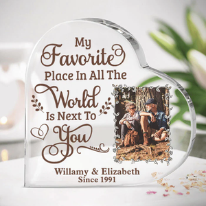 My Favorite Place - Personalized Shaped Acrylic Plaque - Upload Image