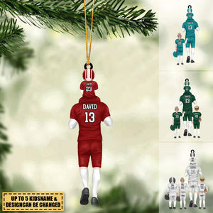 Personalized American football Kids & Dad/Grandpa Acrylic Ornament