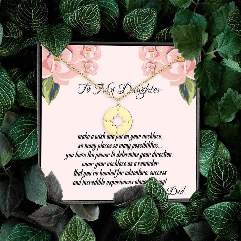 Dad To Daughter - Going Place - Compass Necklace