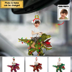 Personalized Dinosaurs Christmas Ornament / Keychain - Gift For Kids/Newborn Baby