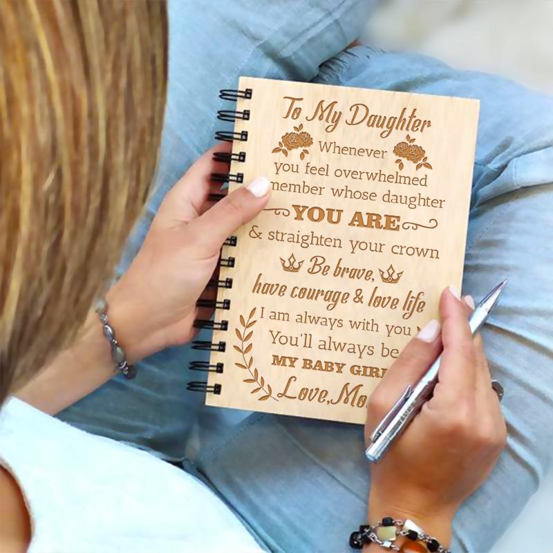 Mom To Daughter - Straighten Your Crown - Lovely Wooden Journal