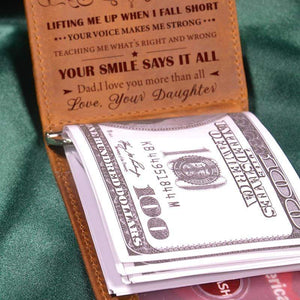 Daughter To Dad - Money Clip Card Wallet