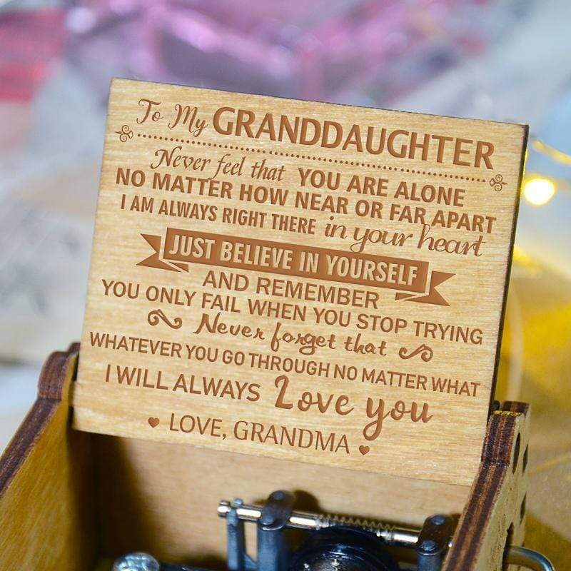 Grandma To Granddaughter - Believe In Yourself - Engraved Music Box