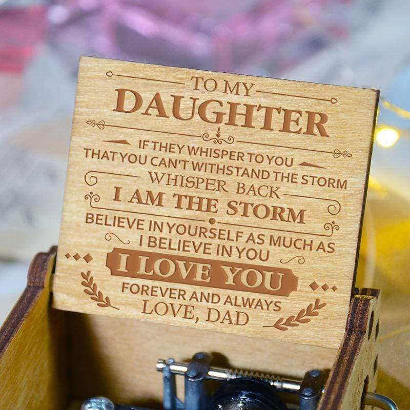 Dad to Daughter  - BELIEVE IN YOURSELF - Engraved Music Box
