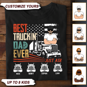 Gift For Father Trucker Personalized T-shirt