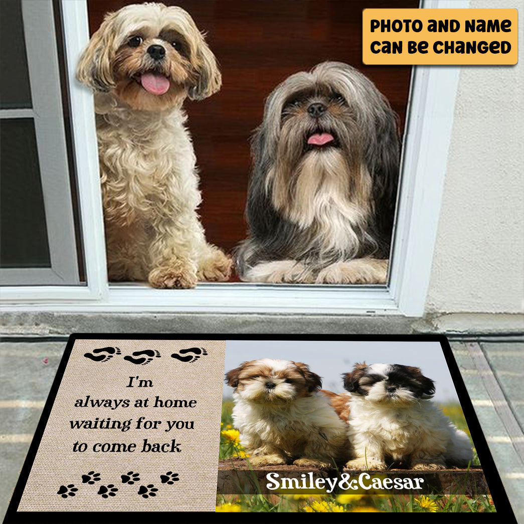 I am Always Home Waiting for You Personalized Doormat