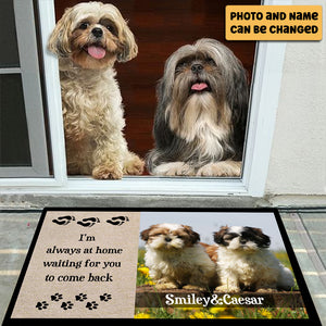 I am Always Home Waiting for You Personalized Doormat