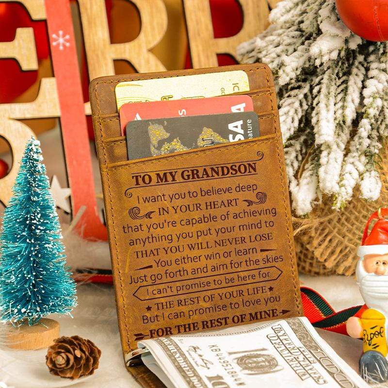 To My Grandson - Never Lose - Money Clip Wallet