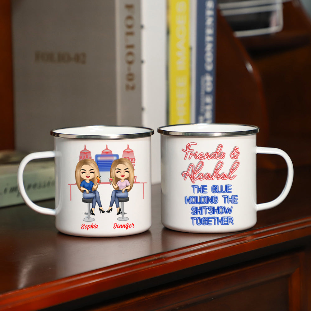 Here's To Another Year Of Bonding Over Alcohol Best Friends - Personalized Custom Mug