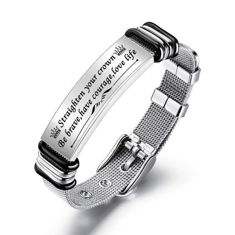 Straighten Your Crown - Stainless Steel Bracelet