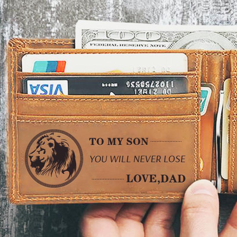 Dad To Son - Genuine Premium Leather Bifold Card Wallet