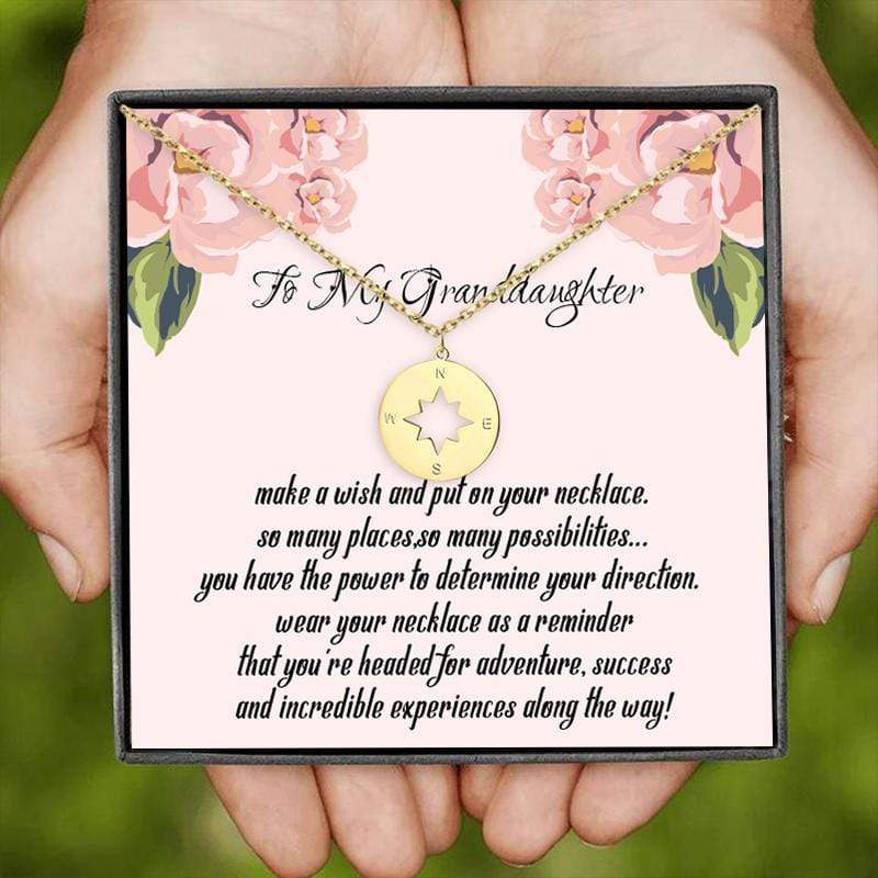 To My Granddaughter - Going Place - Compass Necklace