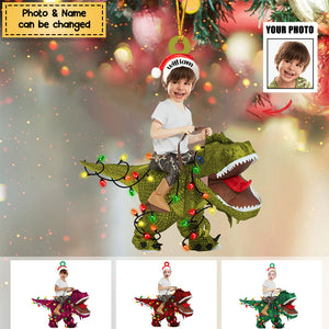 Personalized Dinosaurs Christmas Ornament / Keychain - Gift For Kids/Newborn Baby