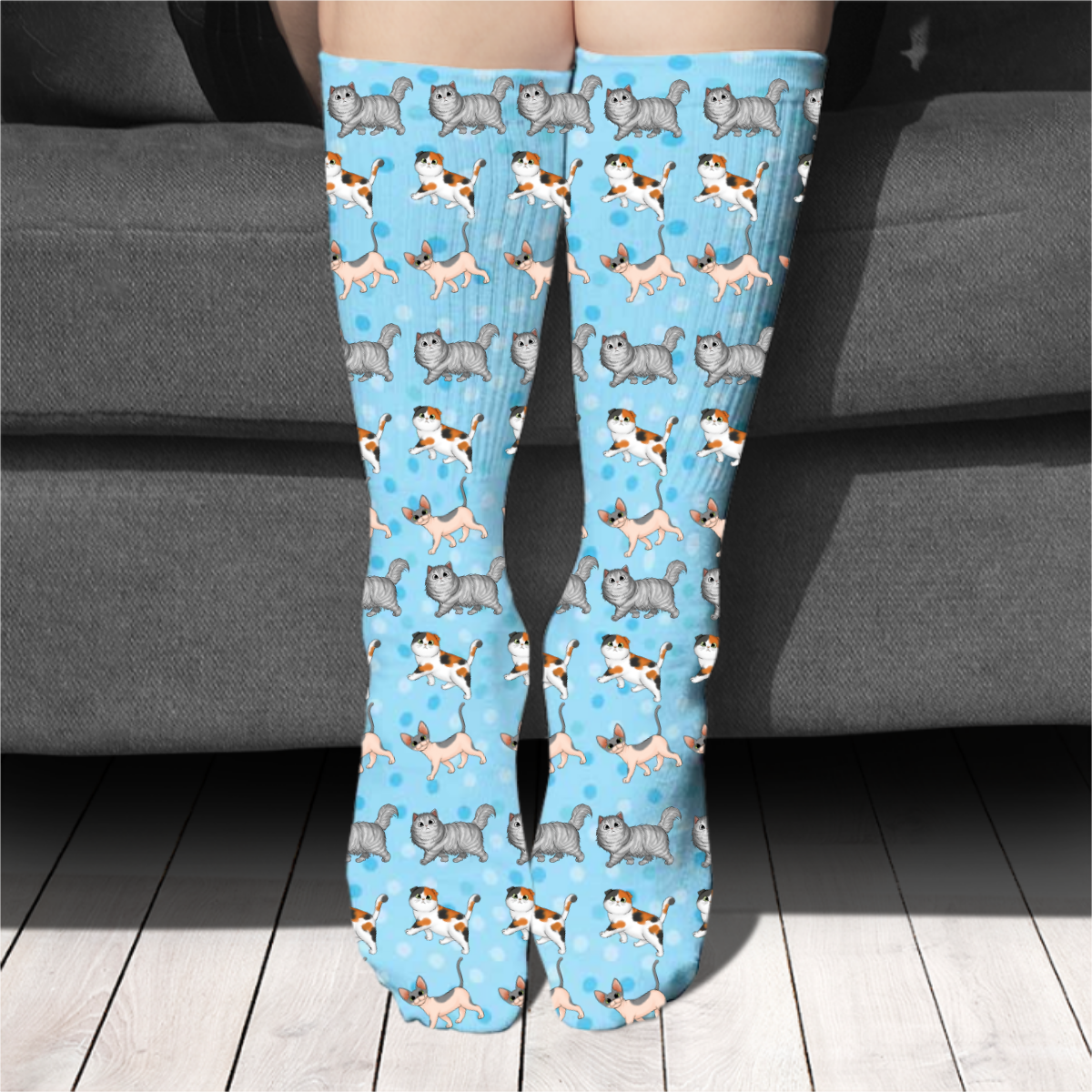 COLORFUL SOCK GIFT FOR DOG LOVERS PERSONALIZED CUSTOM SOCK