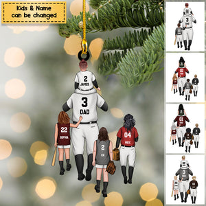 Personalized Baseball Kids & Dad/Grandpa Acrylic Christmas / Car Ornament