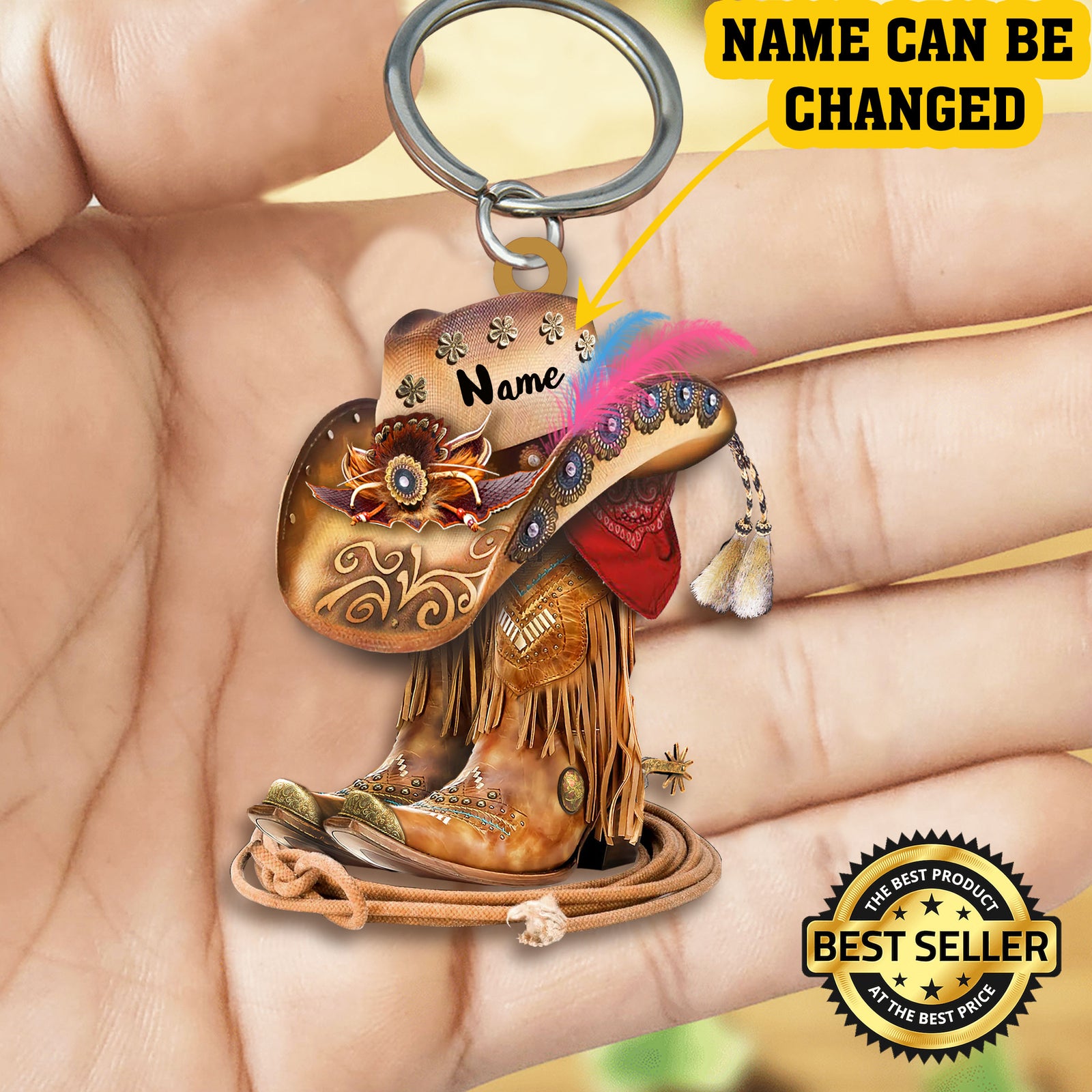 Personalized Acrylic Keychain - Western Style