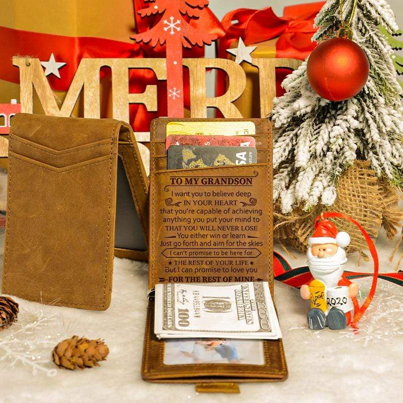 To My Grandson - Never Lose - Money Clip Wallet