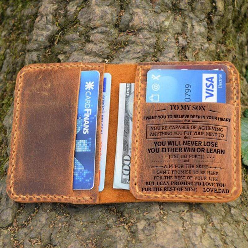 Dad To Son - Premium Cow Leather Bifold Wallet