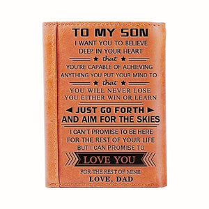 Dad To Son - Genuine Premium Leather Wallet