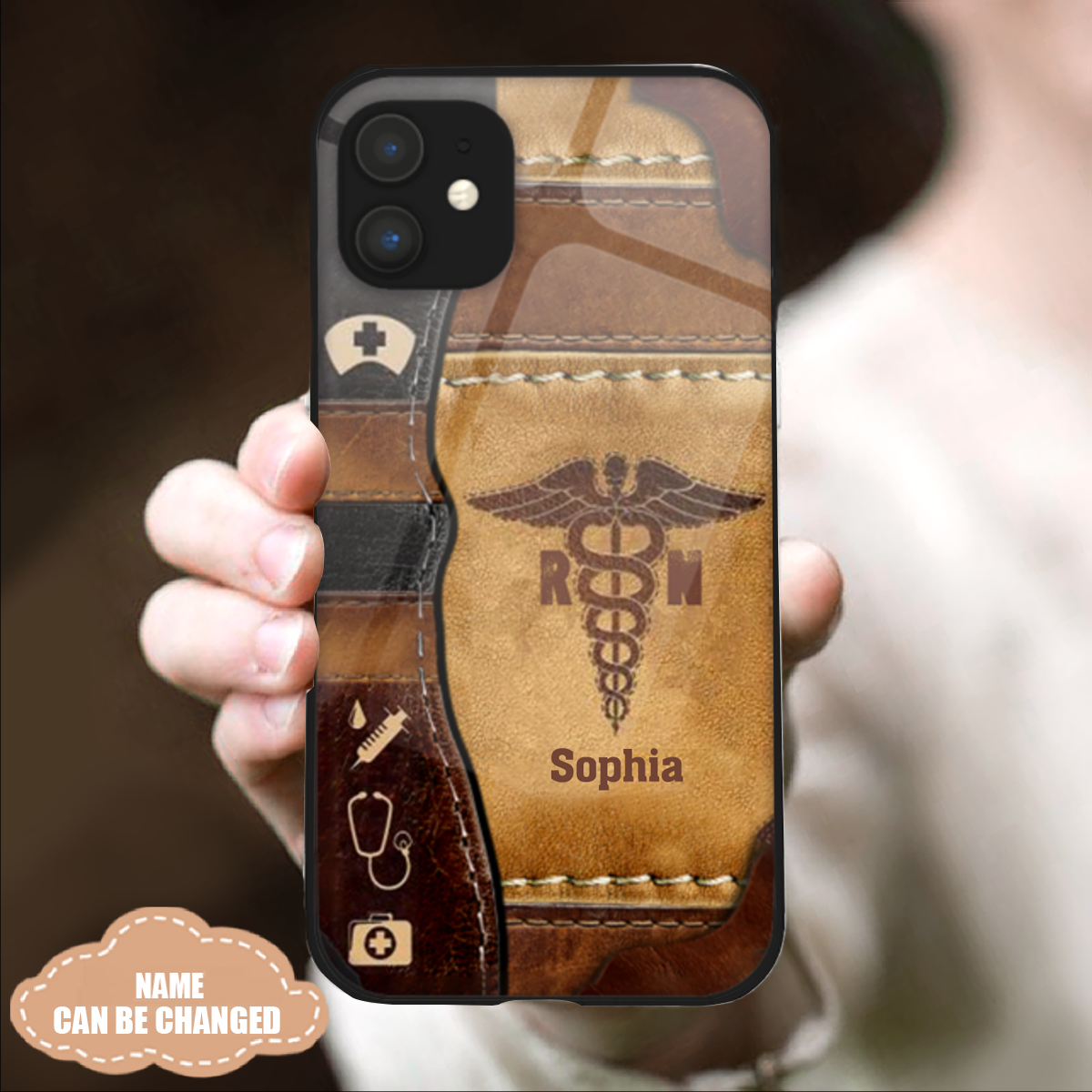 Gift For Nurse - Personalized Glass Phone Case