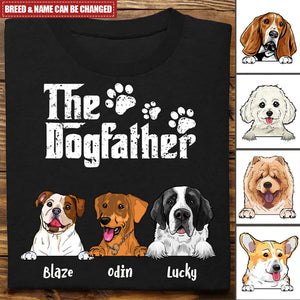 The Dog Father - Gift for Dog Dad, Dog Mom - Personalized Unisex T-Shirt