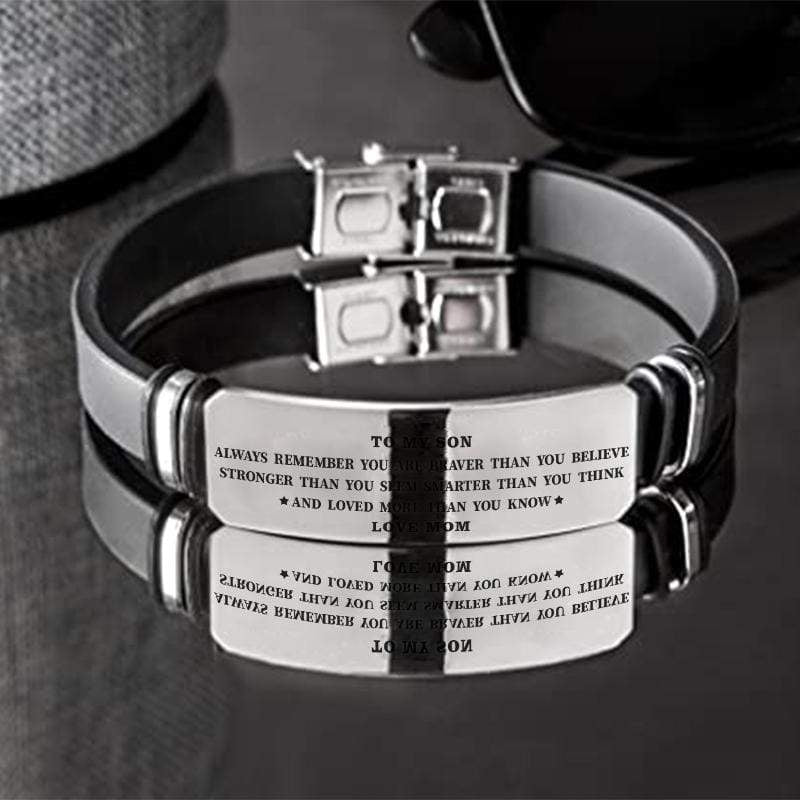 Mom To Son - Loved More Than You Know - Inspirational Bracelet