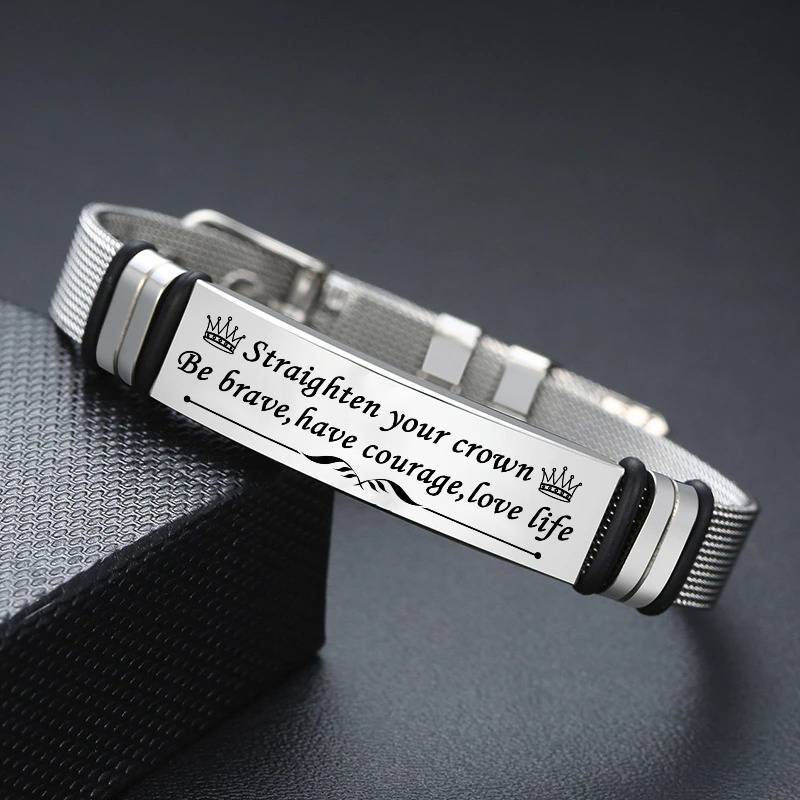 Straighten Your Crown - Stainless Steel Bracelet