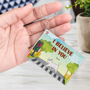 Good Morning Human Servant - Gift For Cat Mom, Cat Dad - Personalized Custom Acrylic Keychain
