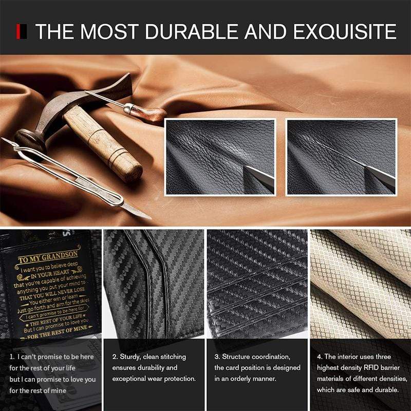 To My Grandson - Never Lose - Money Clip Wallet