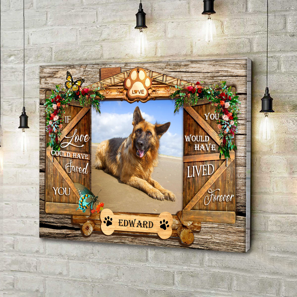 Customized Pet Memorial Canvas Prints - Personalized Poster - Conzoll