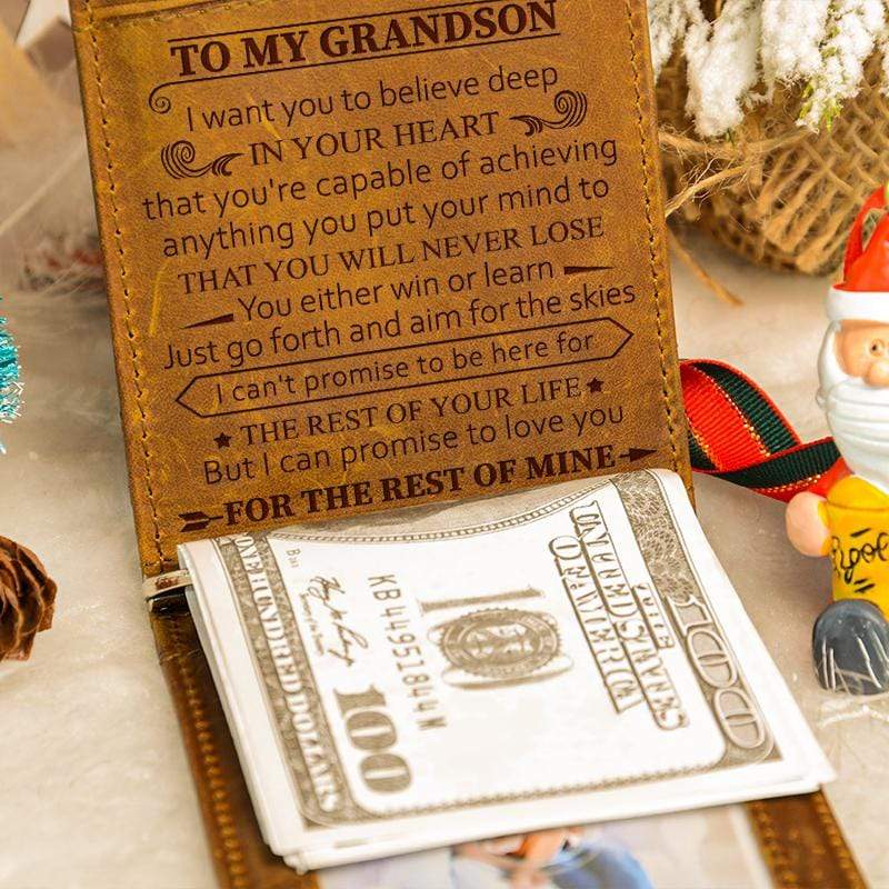 To My Grandson - Never Lose - Money Clip Wallet