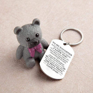 Dad To Daughter - Just Do Your Best - Inspirational Keychain