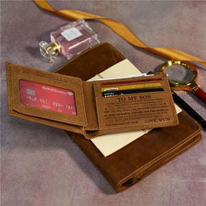 Mum To Son - Never Lose - Genuine Leather Wallet