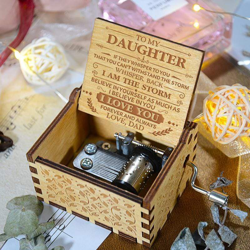 Dad to Daughter  - BELIEVE IN YOURSELF - Engraved Music Box