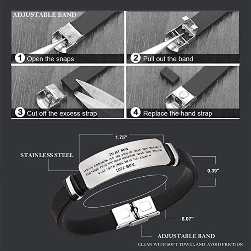 Mom To Son - Loved More Than You Know - Inspirational Bracelet